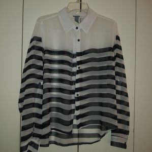 Charlotte Ruse Striped Long Sleeve Top